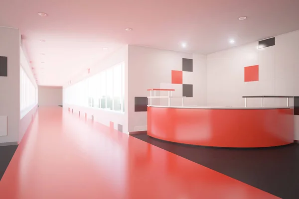 Kırmızı ofis lobi — Stok fotoğraf