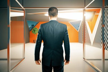 İşadamı turuncu iç