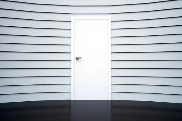 Λευκή πόρτα σε μοντέρνο εσωτερικό — Φωτογραφία Αρχείου