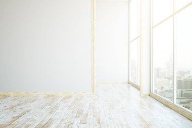 Boş çerçeve ile ışık ahşap iç