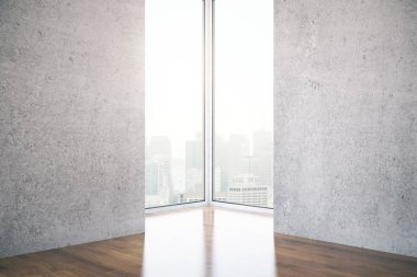İki beton duvarlar ile iç
