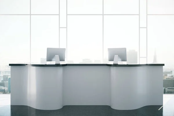White reception desk — Stock Photo, Image