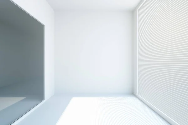 Bílé betonové interiér — Stock fotografie
