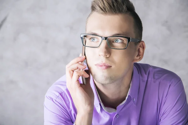 Muž na telefonu — Stock fotografie