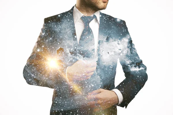 Businessperson in space — Stock Photo, Image