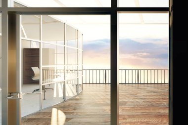 Balkonlu modern ofis