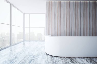 Resepsiyon Masası ile ahşap iç