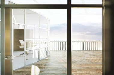 Balkonlu modern ofis
