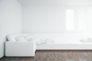Beyaz kanepe ile iç
