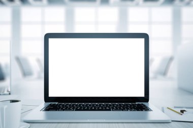 Boş beyaz defter açık