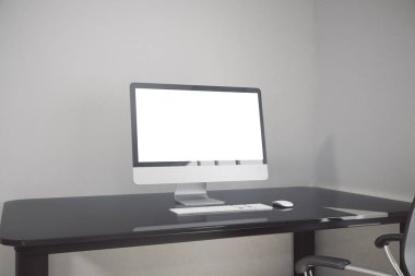 Çalışma alanı boş beyaz pc ile