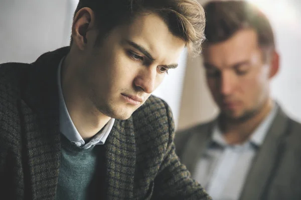 Handsome guys at workplace — Stock Photo, Image