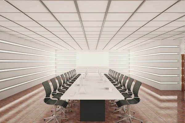 Meeting room with poster — Stock Photo, Image