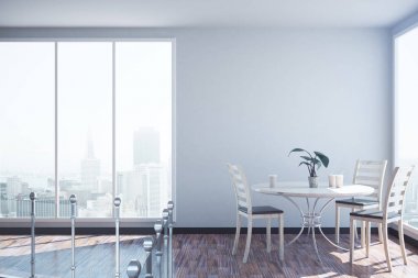 Oturma odası boş duvar ile