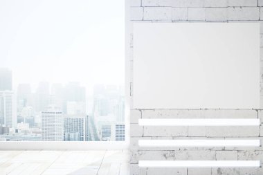 Boş beyaz tahta ile iç