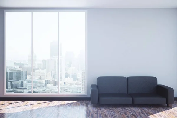 Interior con sofá y pared en blanco — Foto de Stock