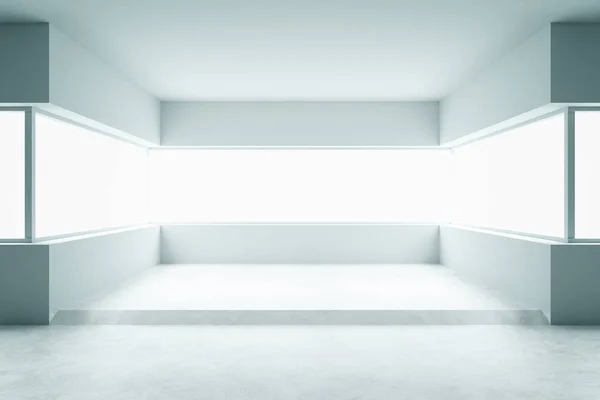 Futuristico interno bianco — Foto Stock