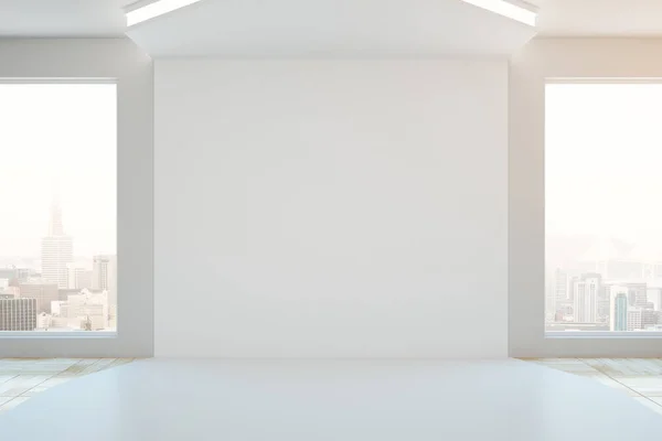 Интерьер с пустой стеной — стоковое фото