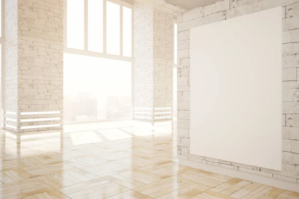 Interior con lienzo en blanco — Foto de Stock