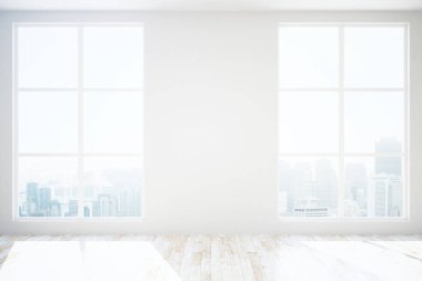 Boş oda boş duvar ile