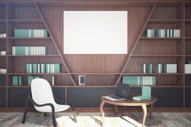 Boş afiş ile modern Kütüphane