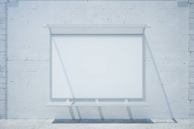 Beyaz tahta ile bina tuğla