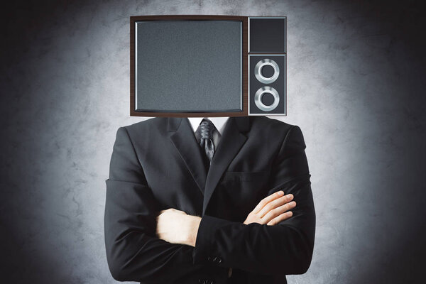 TV screen headed man