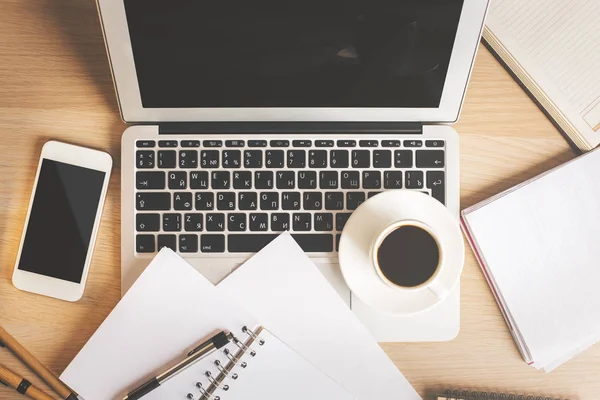 Office table with tools — Stock Photo, Image