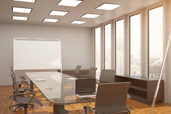 Wooden conference room front — Stock Photo, Image