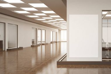 Boş posteri ile modern ofis