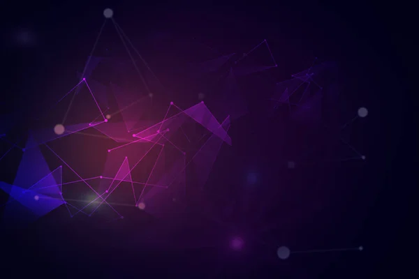 Творчий фіолетовий фон з полігональним візерунком. Концепція мережі — стокове фото