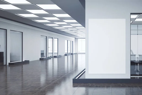 Contemporary office with empty poster — Stock Photo, Image