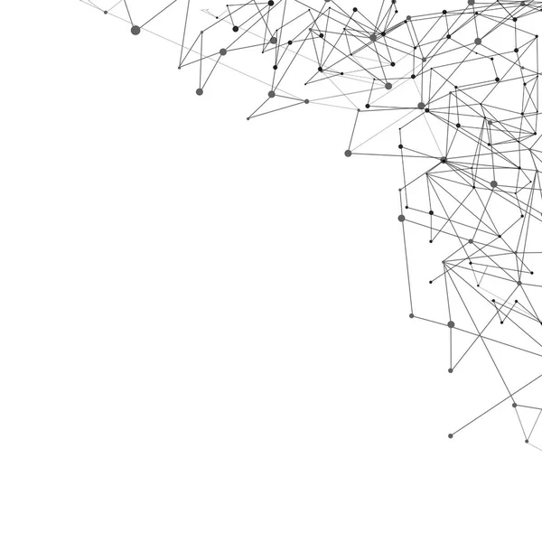 Fundo branco criativo com pontos poligonais conectados. Conceito de rede — Fotografia de Stock