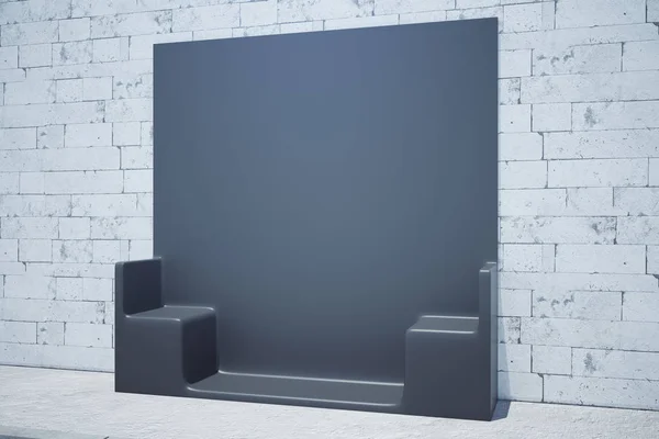 Креативная черная скамейка — стоковое фото