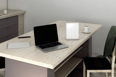 Mutfak tezgahının üzerinde boş defter