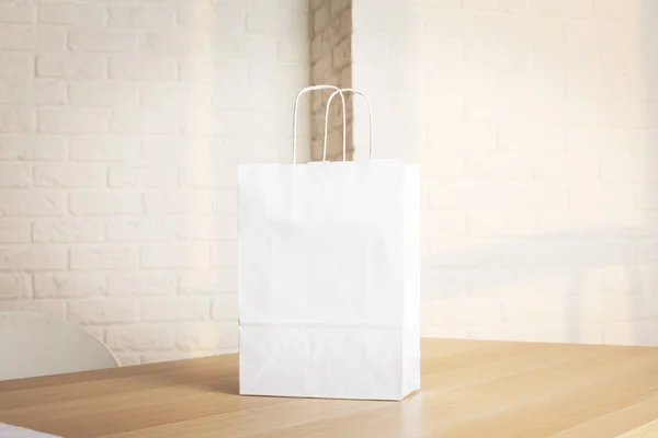 White shopping bag — Stock Photo, Image