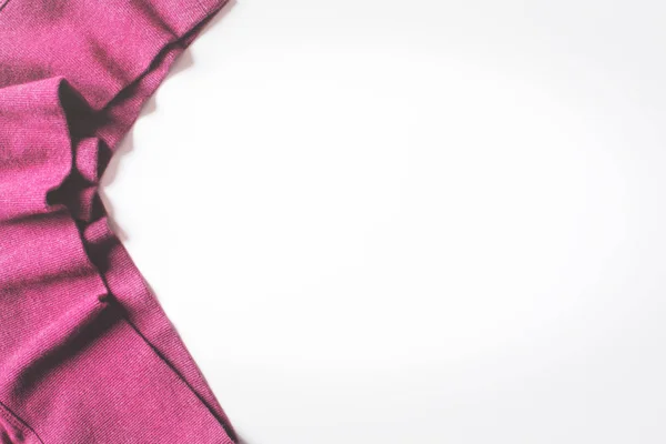 Roze doek en wit copy ruimte — Stockfoto