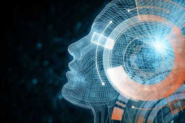 Dijital turkuaz akıllı robot
