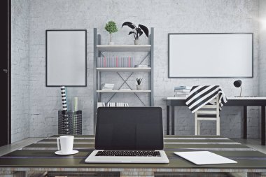 Modern oda içinde boş defter