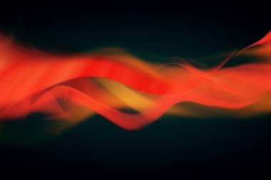 Siyah zemin üzerine kırmızı dalgalar