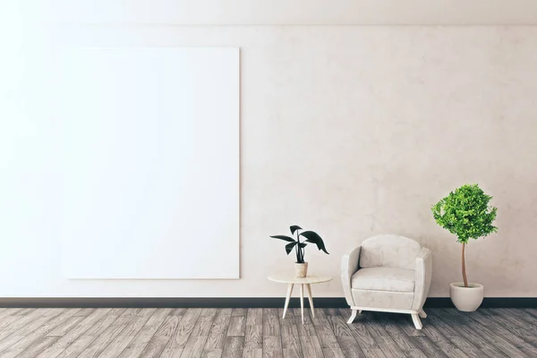 Room with empty poster — Stock Photo, Image