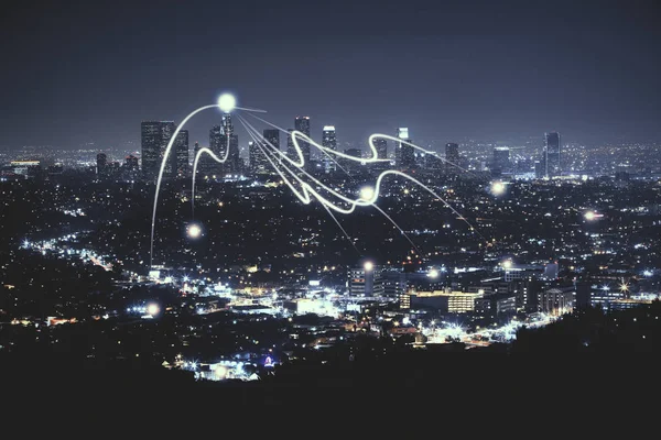 Nacht stad behang — Stockfoto