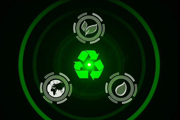 Fond écologique vert abstrait. Concept de recyclage . — Photo