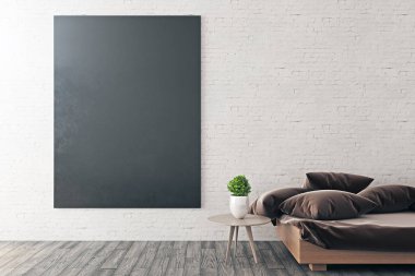 Tuğla Oda boş yazı tahtası 