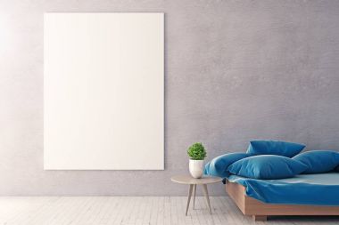 Beton Oda boş billboard 