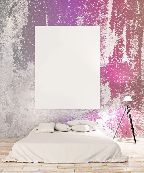 Chalkboard vazio no interior do quarto criativo — Fotografia de Stock