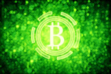 Yeşil bitcoin simgesi 