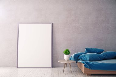 Boş çerçeve ile beton Oda