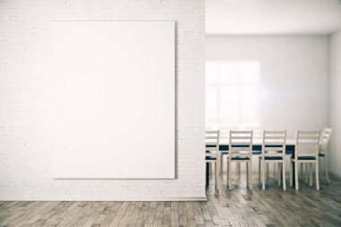 Toplantı salonu ile boş bayrak