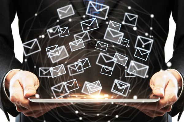 Tecnologia e concetto di email marketing — Foto Stock